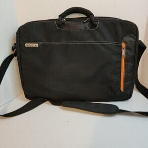 OGIO Laptop Organizer with Luggage Strap Black With Orange Accents Many Pockets